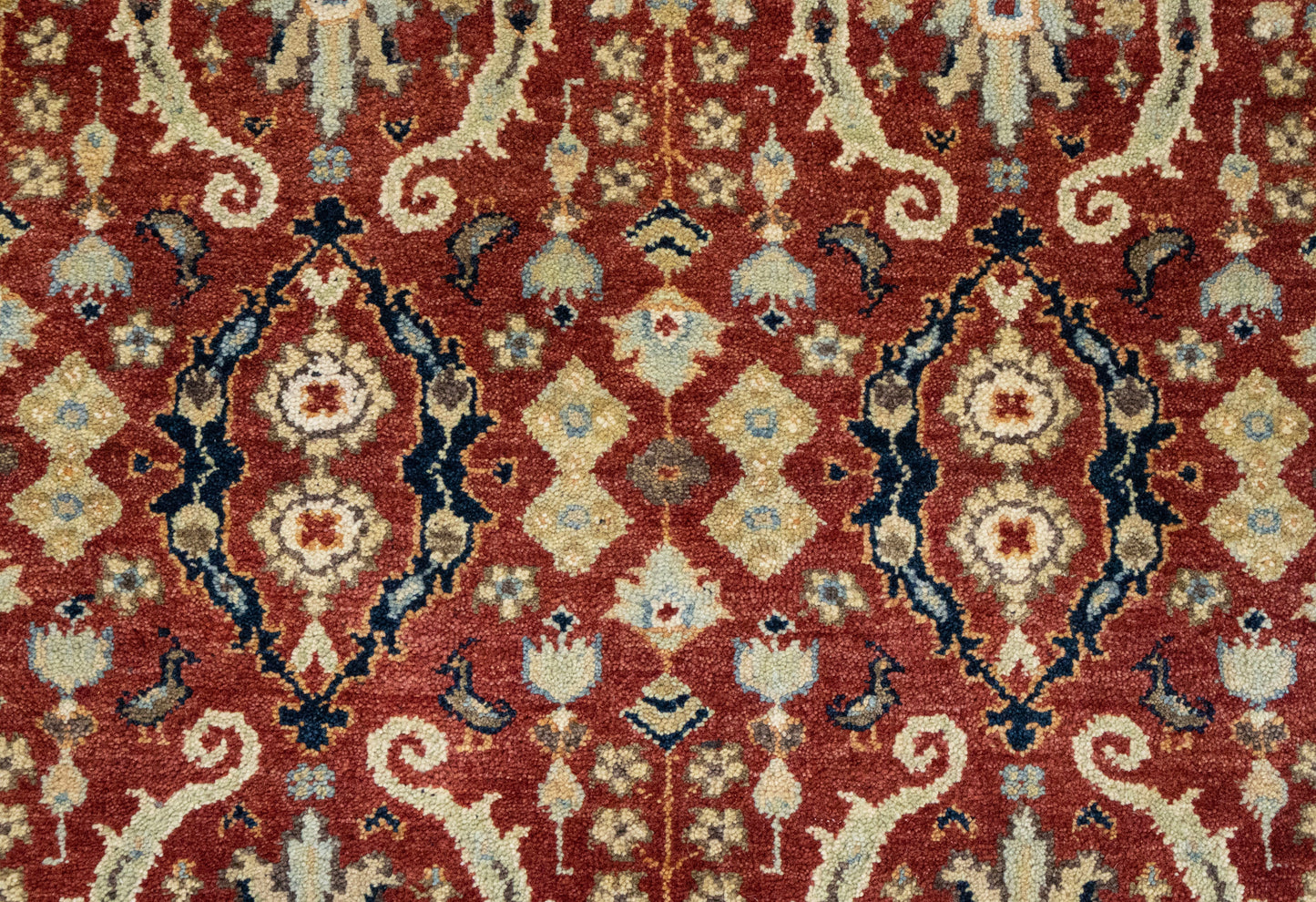 Antique Handwoven Carpet – Traditional Floral Design