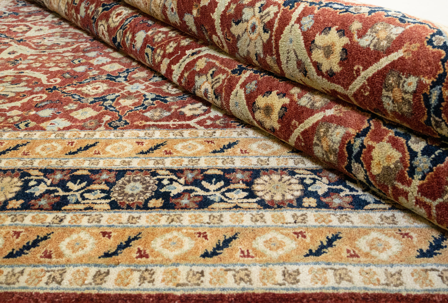 Antique Handwoven Carpet – Traditional Floral Design