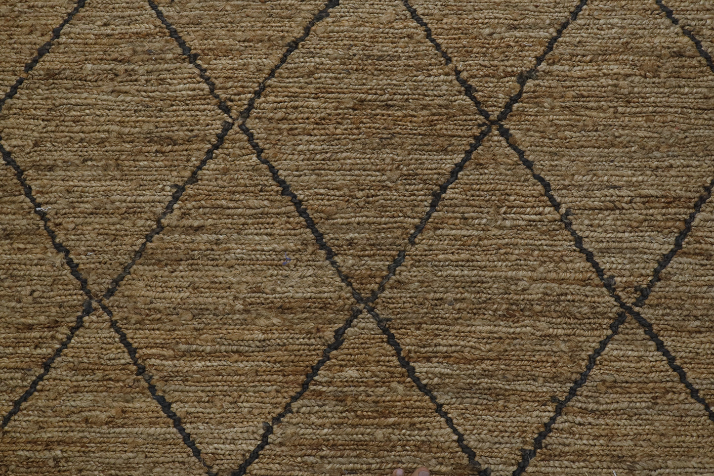 Handwoven Natural Jute Diamond Lattice Carpe