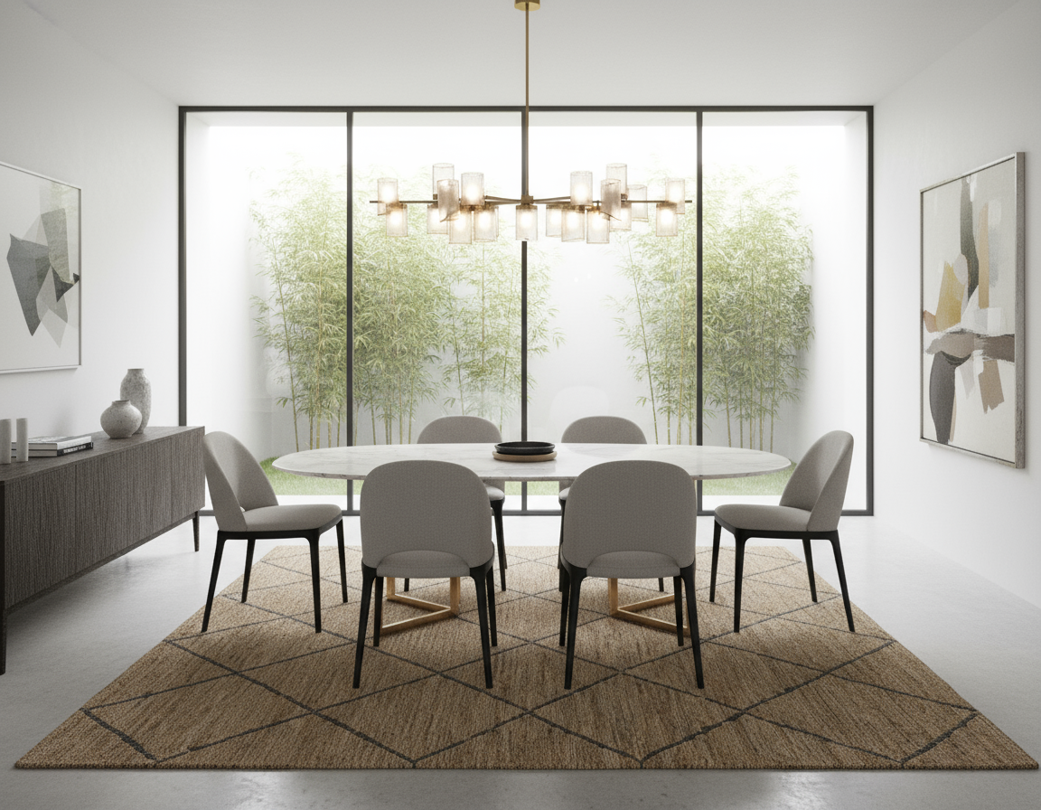 Handwoven Natural Jute Diamond Lattice Carpe