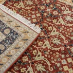 Hand-Knotted Wool Area Rug – Modern Linear Texture