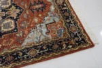 Handwoven Wool Rug – Antique Floral Traditional Carpet - Image 8