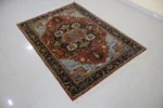 Handwoven Wool Rug – Antique Floral Traditional Carpet - Image 13