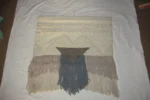 Handwoven Boho Wall Hanging – Textured Geometric Fringe Design - Image 11