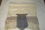 Handwoven Boho Wall Hanging – Textured Geometric Fringe Design - Image 10