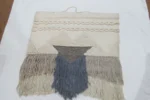 Handwoven Boho Wall Hanging – Textured Geometric Fringe Design - Image 8