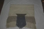 Handwoven Boho Wall Hanging – Textured Geometric Fringe Design - Image 5