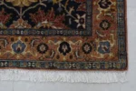 Traditional Persian Style Area Rug – Navy Blue Floral Medallion Design - Image 2