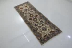 Traditional Floral Runner Rug – Persian Style Beige & Blue Design - Image 6