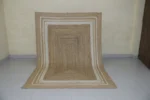 Handwoven Jute Area Rug – Natural Beige with Ivory Border Design - Image 8