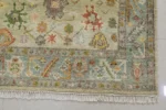 Vintage Floral Wool Area Rug – Distressed Persian Style - Image 5
