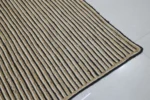 Handwoven Striped Dhurrie Rug – Black & Natural Minimal Design