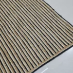 Handwoven Striped Dhurrie Rug – Black & Natural Minimal Design