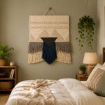 Handwoven Boho Wall Hanging – Textured Geometric Fringe Design - Image 2