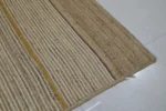 Handwoven Jute Area Rug – Natural Beige with Subtle Stripe Accents - Image 2