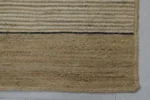Handwoven Jute Area Rug – Natural Beige with Subtle Stripe Accents - Image 3