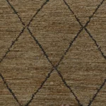 Handwoven Jute Area Rug – Natural Diamond Lattice Design