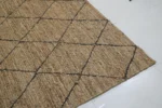 Handwoven Jute Area Rug – Natural Diamond Lattice Design - Image 9