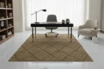 Handwoven Jute Area Rug – Natural Diamond Lattice Design - Image 11