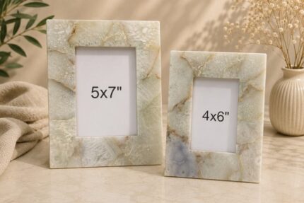 Elegant Onyx Stone Photo Frame Set