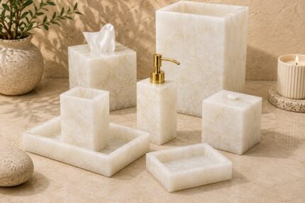 Ivory Onyx Bathroom Accessories Set