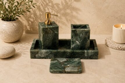 Emerald Marble Bathroom Accessories Set