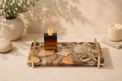 Golden Agate Decorative Vanity Tray