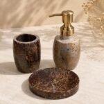 Emperador Marble Bathroom Accessories Set