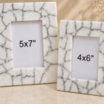 Classic White Marble Photo Frame Set