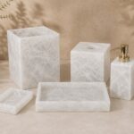White Quartz Bathroom Accessories Set