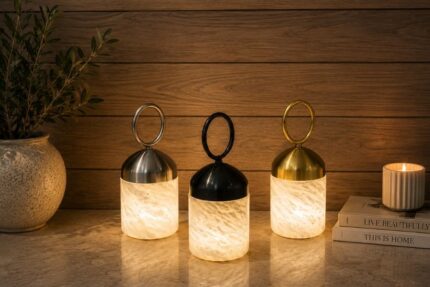 Onyx Stone LED Accent Lantern
