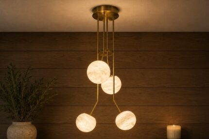 Celestial Onyx Globe Chandelier