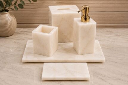 Ivory Onyx Bathroom Accessories Set