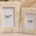Ivory Onyx Marble Photo Frame Set