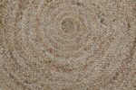Handmade Natural Round Jute Rug with Fringe - Image 5