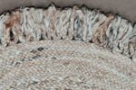 Handmade Natural Round Jute Rug with Fringe - Image 3