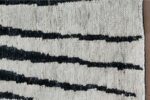 Handwoven Modern Abstract Black & White Rug - Image 4