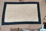Handwoven Natural Jute Rug with Black Border - Image 2
