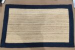 Handwoven Natural Jute Rug with Black Border - Image 3