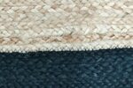 Handwoven Natural Jute Rug with Black Border - Image 5