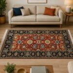 Handmade Traditional Persian Floral Accent Rug