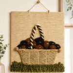 Handwoven Rustic Fruit Basket Wall Hanging - Image 4