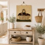 Handwoven Rustic Fruit Basket Wall Hanging - Image 3