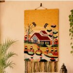 Handwoven Countryside Cottage Wall Hanging Tapestry