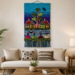 Village Rooftops Handwoven Wall Hanging - Image 2