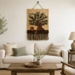 Olive Tree & Terracotta Pot Jute Wall Hanging - Image 2